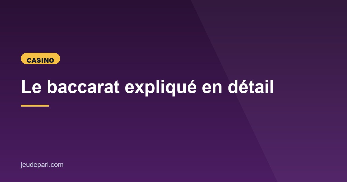 Illustration de l'article consacré au baccarat