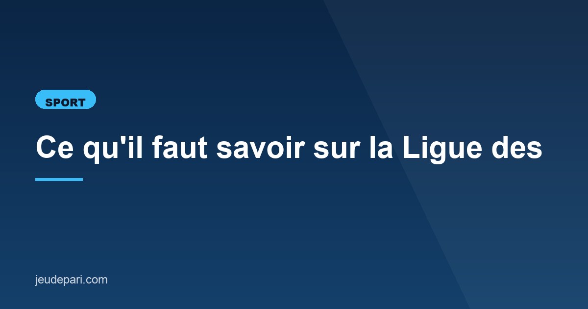 Illustration de l'article consacré à la Ligue des Champions 2026-2027